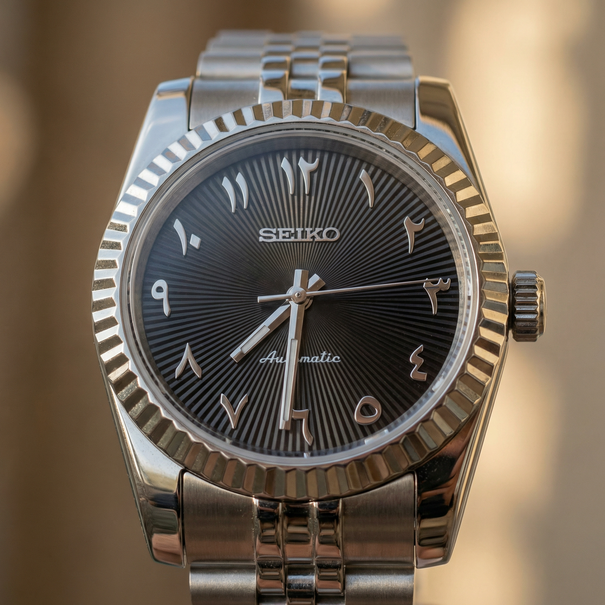 Mod Datejust Arabic Black