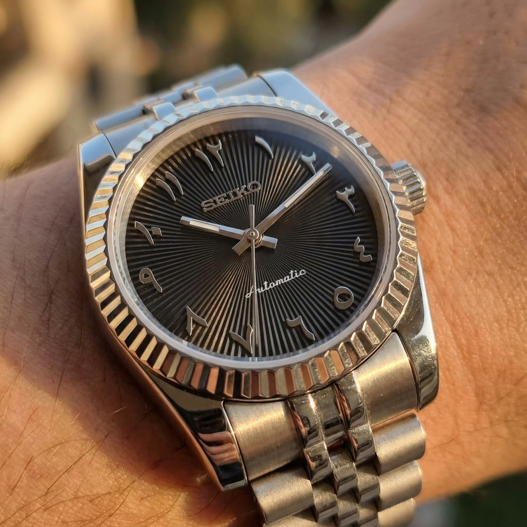 Mod Datejust Arabic Black