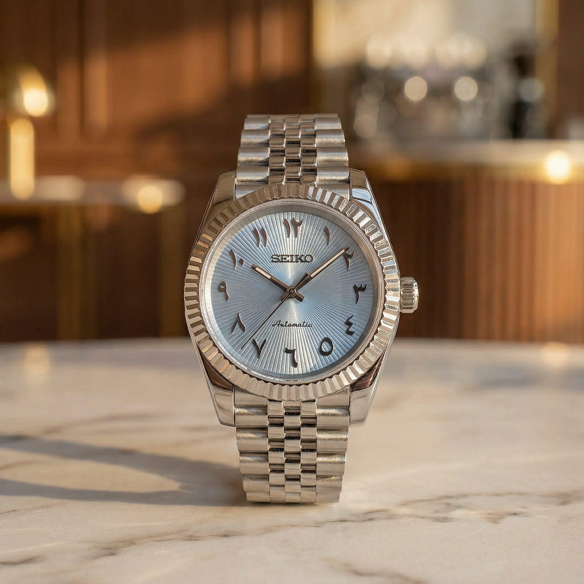 Mod Datejust Arabic Light Blue