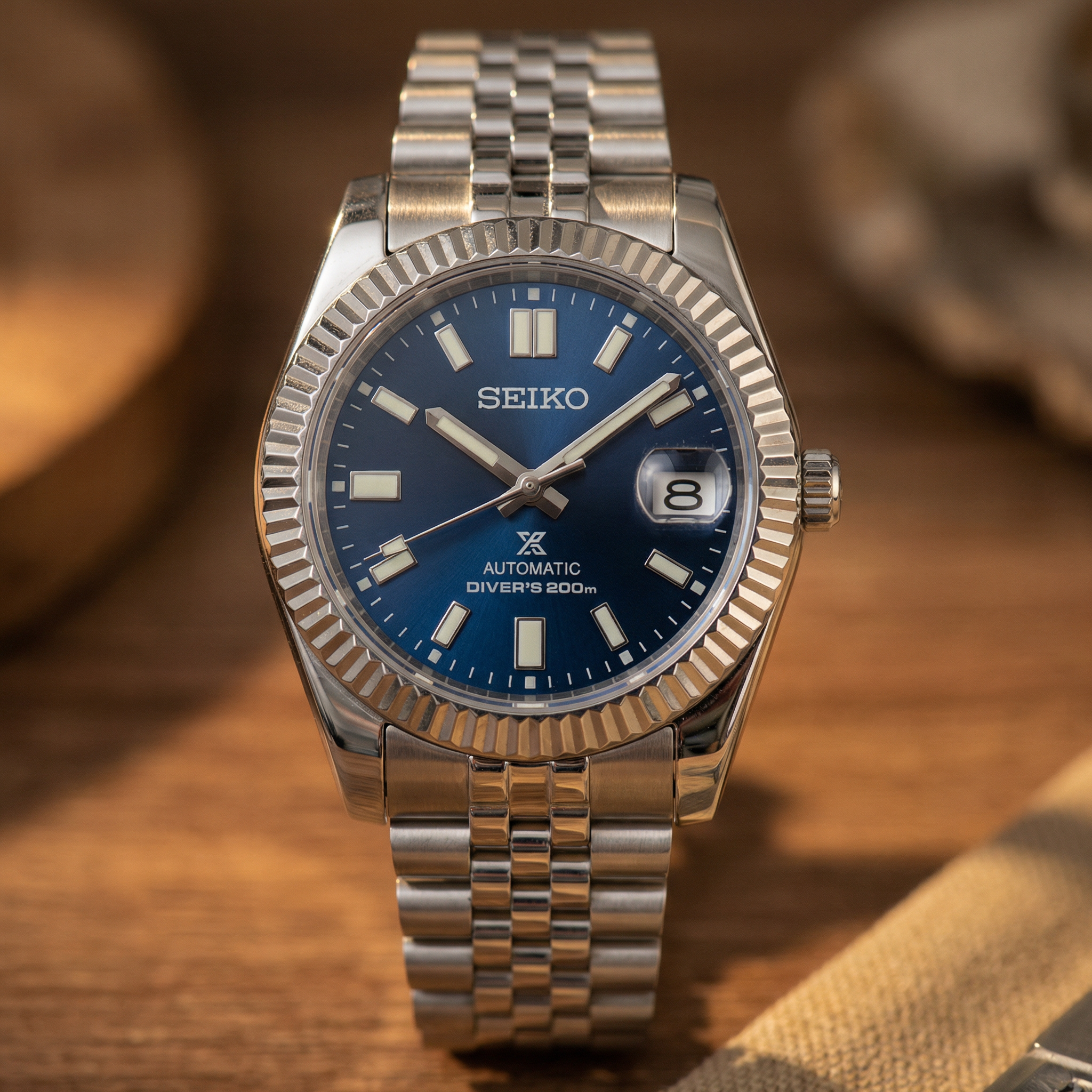 Mod Datejust Silver Blue