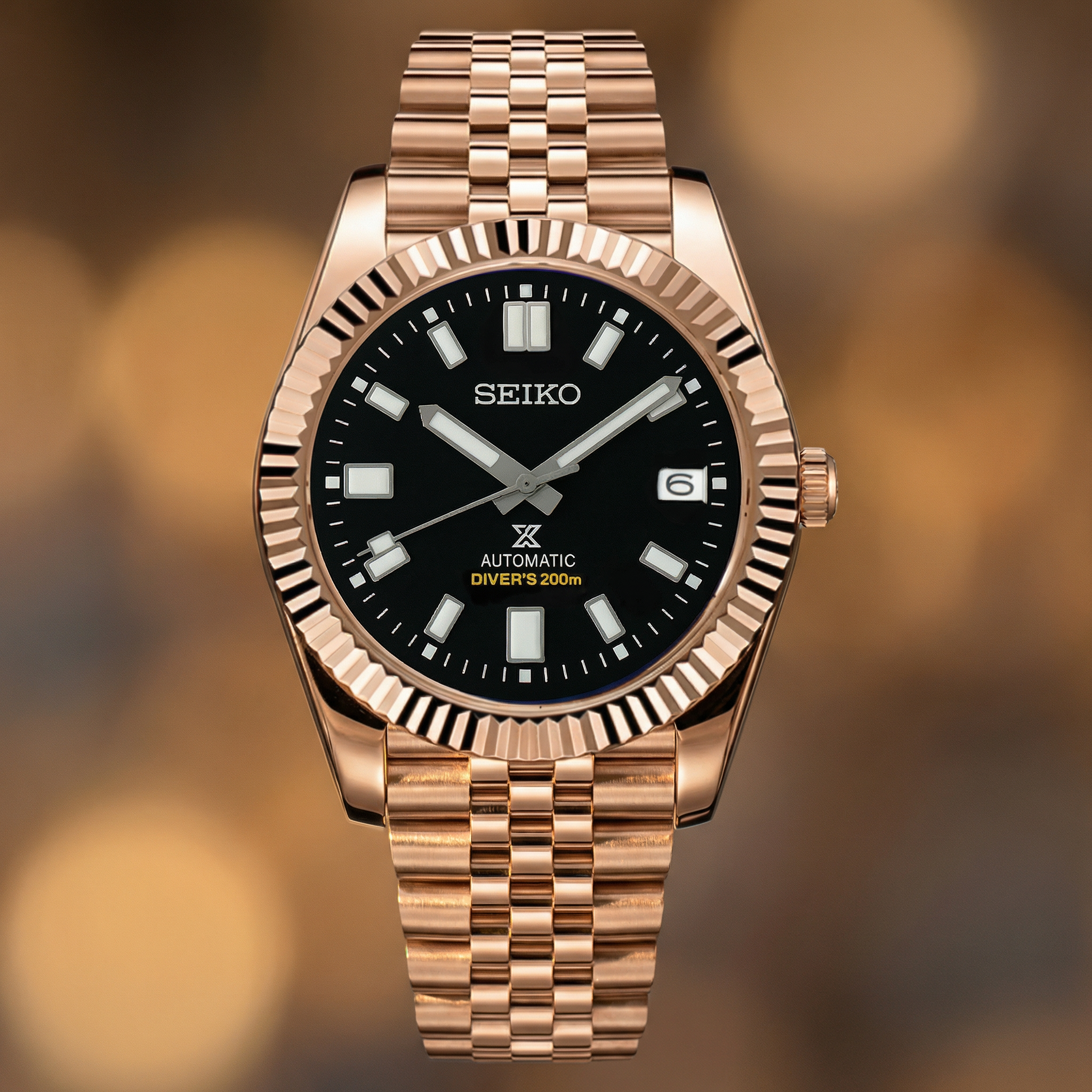 Mod Datejust Oro Rosa e Nero