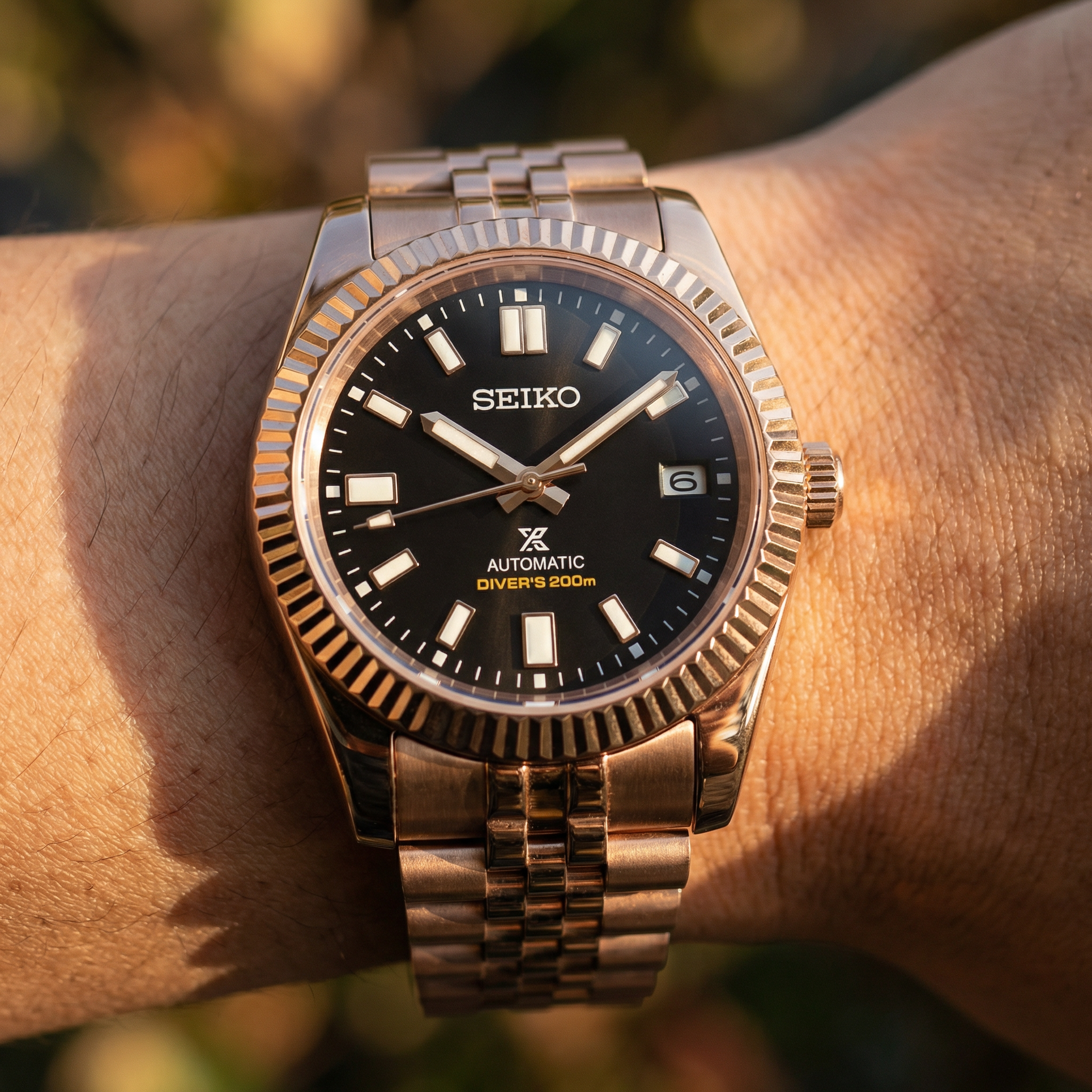 Mod Datejust Oro Rosa e Nero