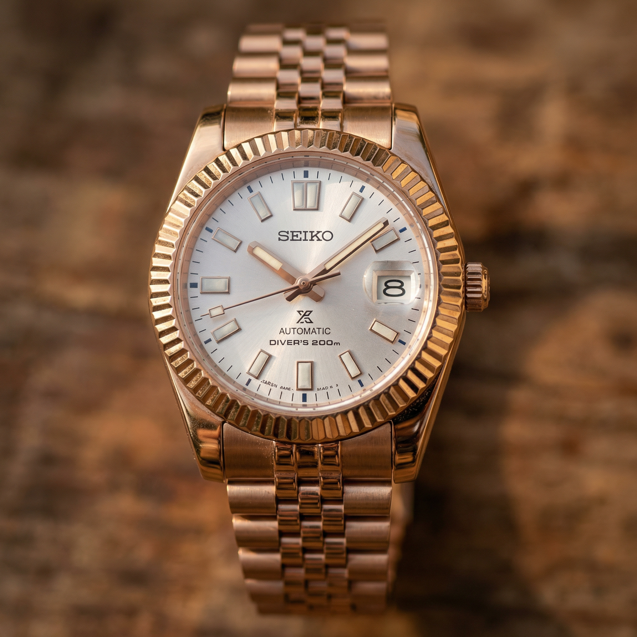 Mod Datejust Oro Rosa e Bianco