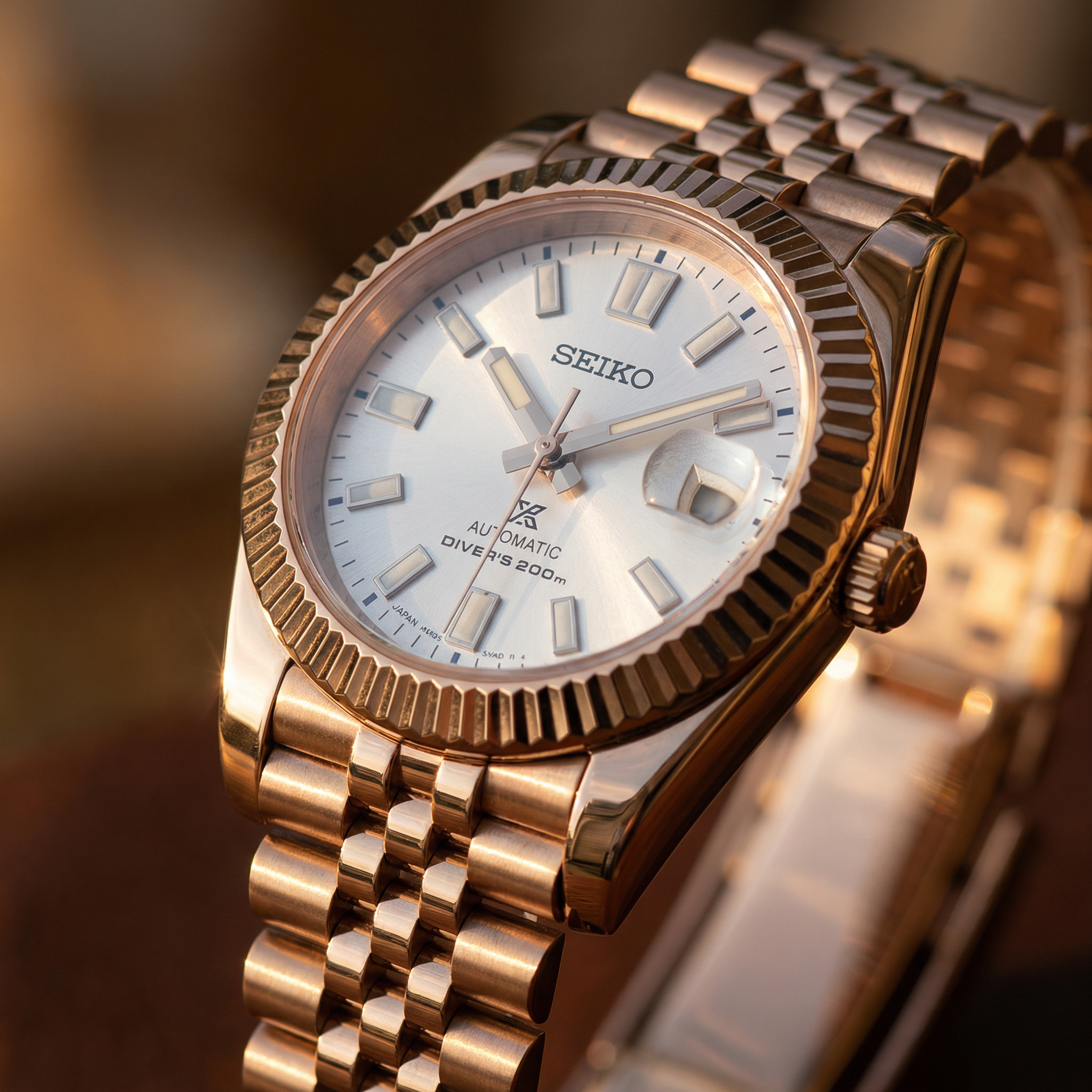 Mod Datejust Oro Rosa e Bianco