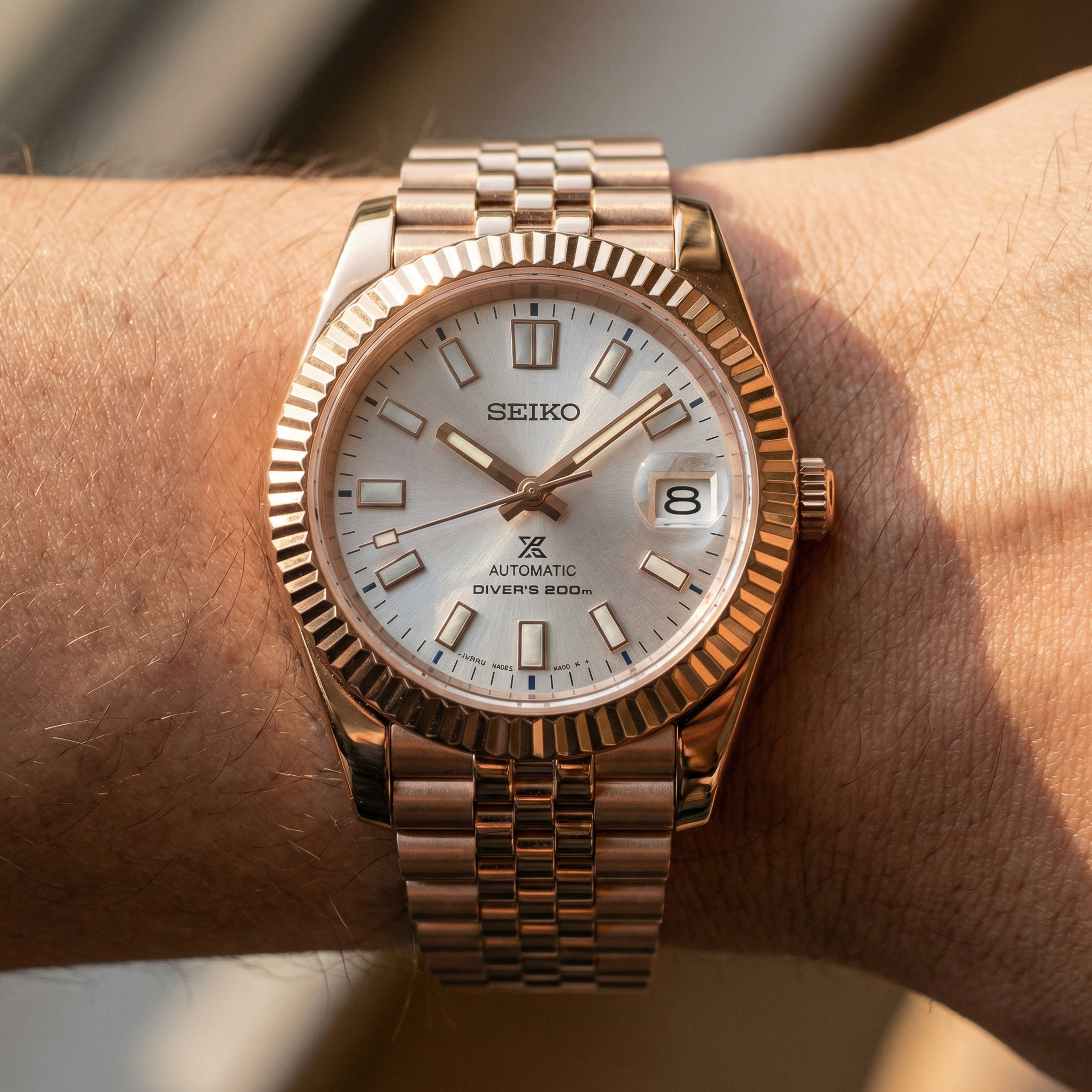 Mod Datejust Oro Rosa e Bianco