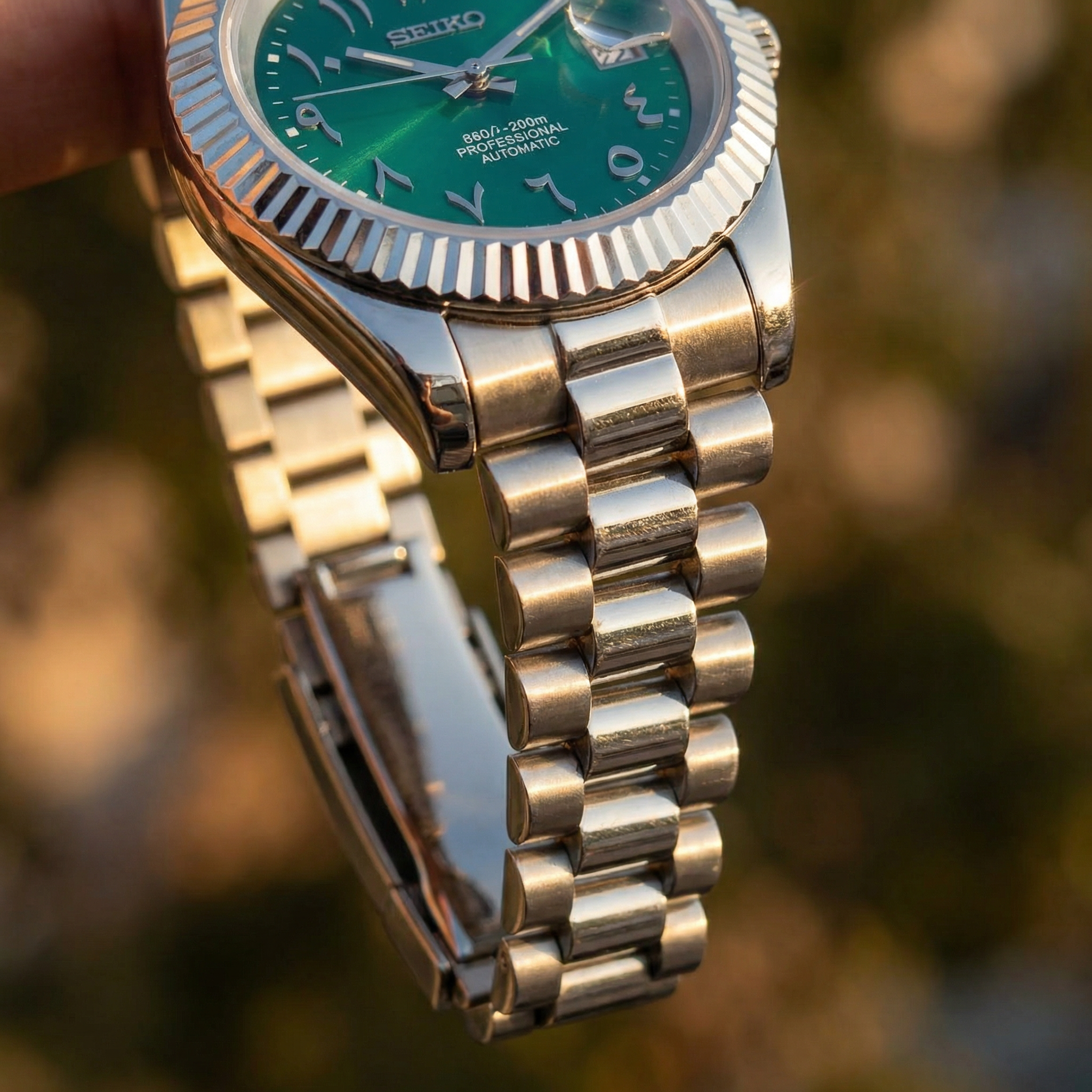 Mod Datejust Quadrante Arabo Verde