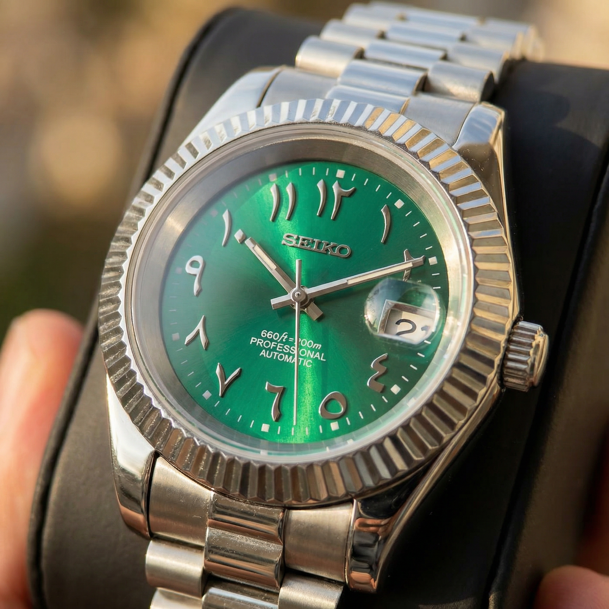 Mod Datejust Quadrante Arabo Verde