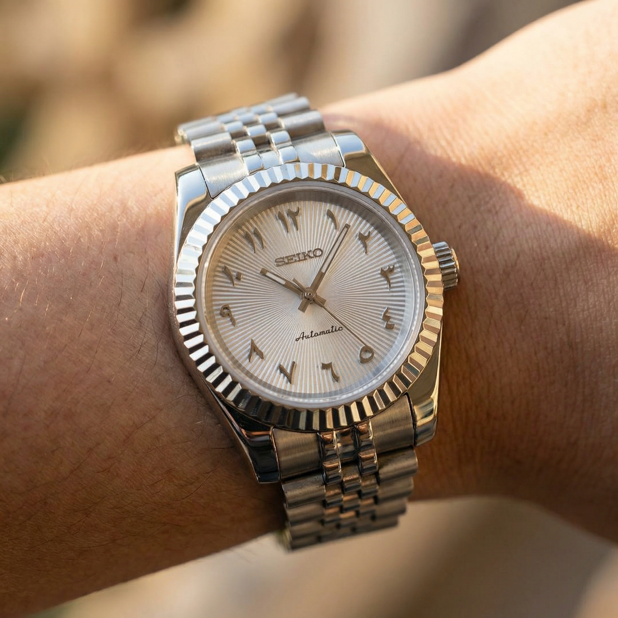 Mod Datejust Arabo Bianco