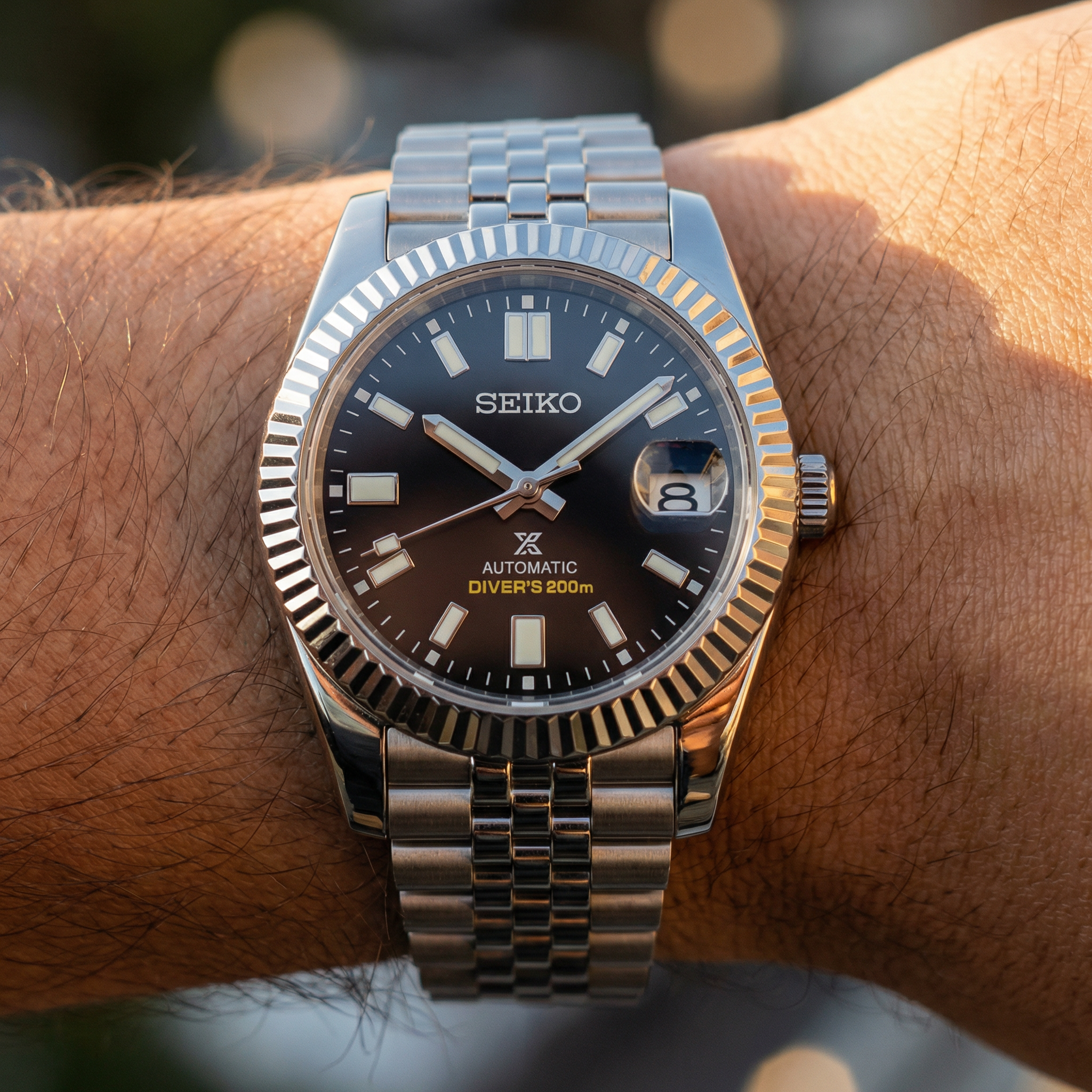 Mod Datejust Silver Black