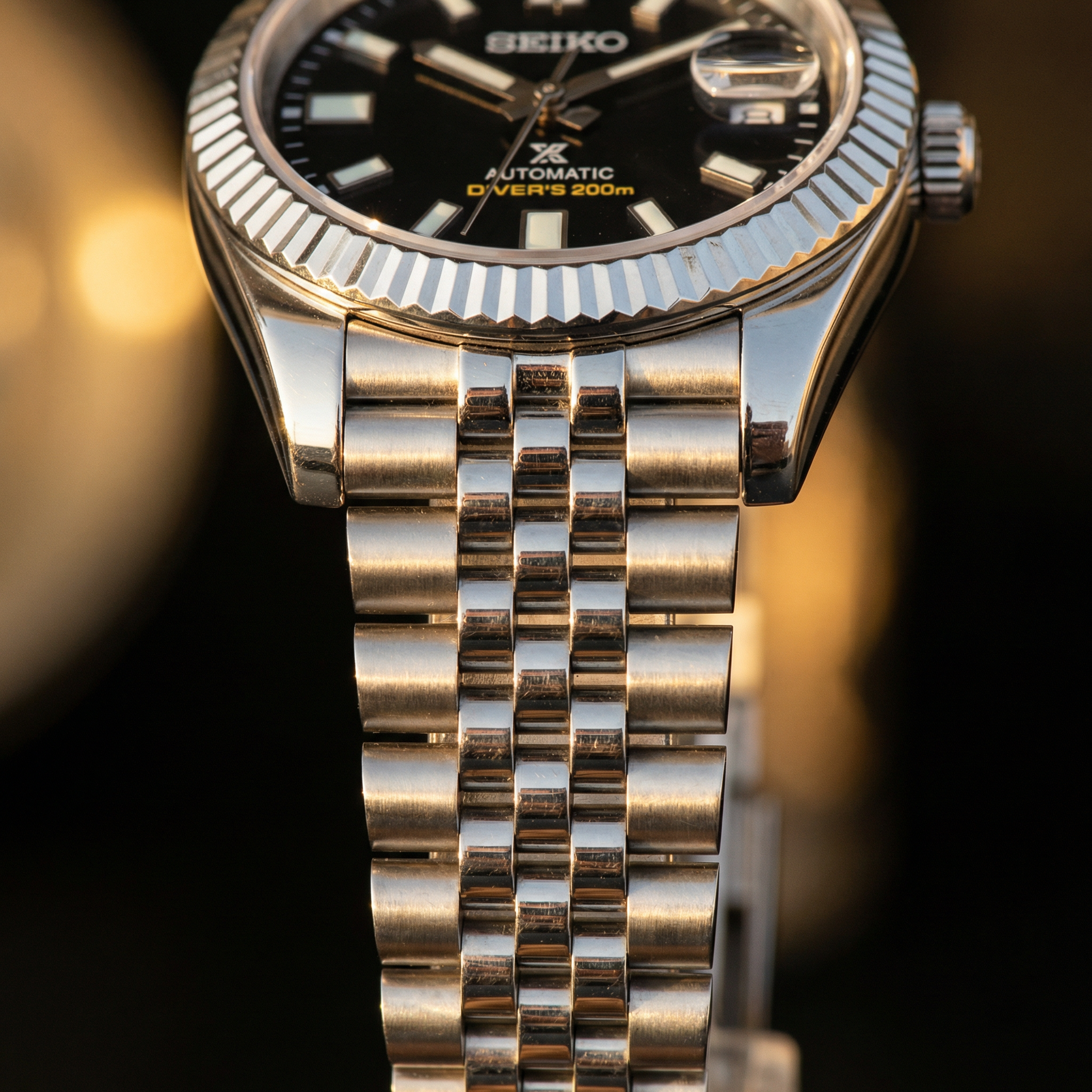 Mod Datejust Silver Black