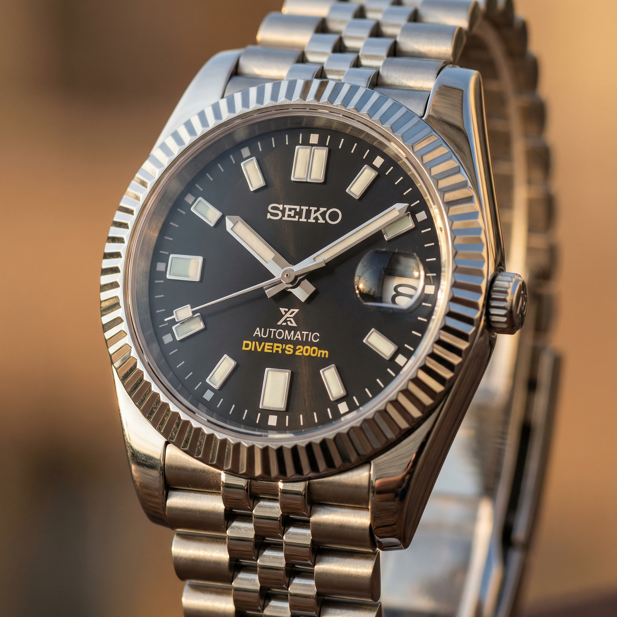 Mod Datejust Silver Black