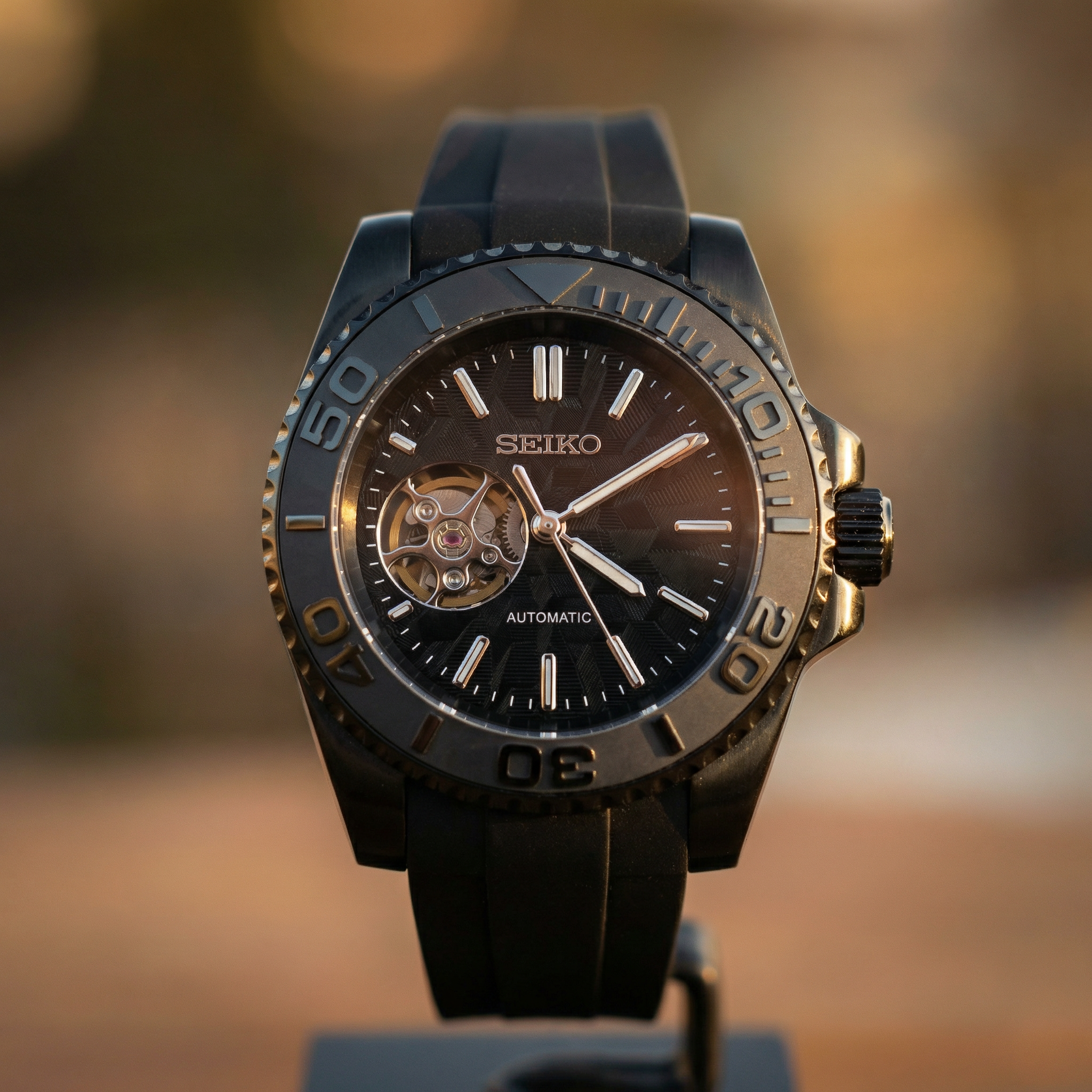 Mod Submariner Open Heart Nero