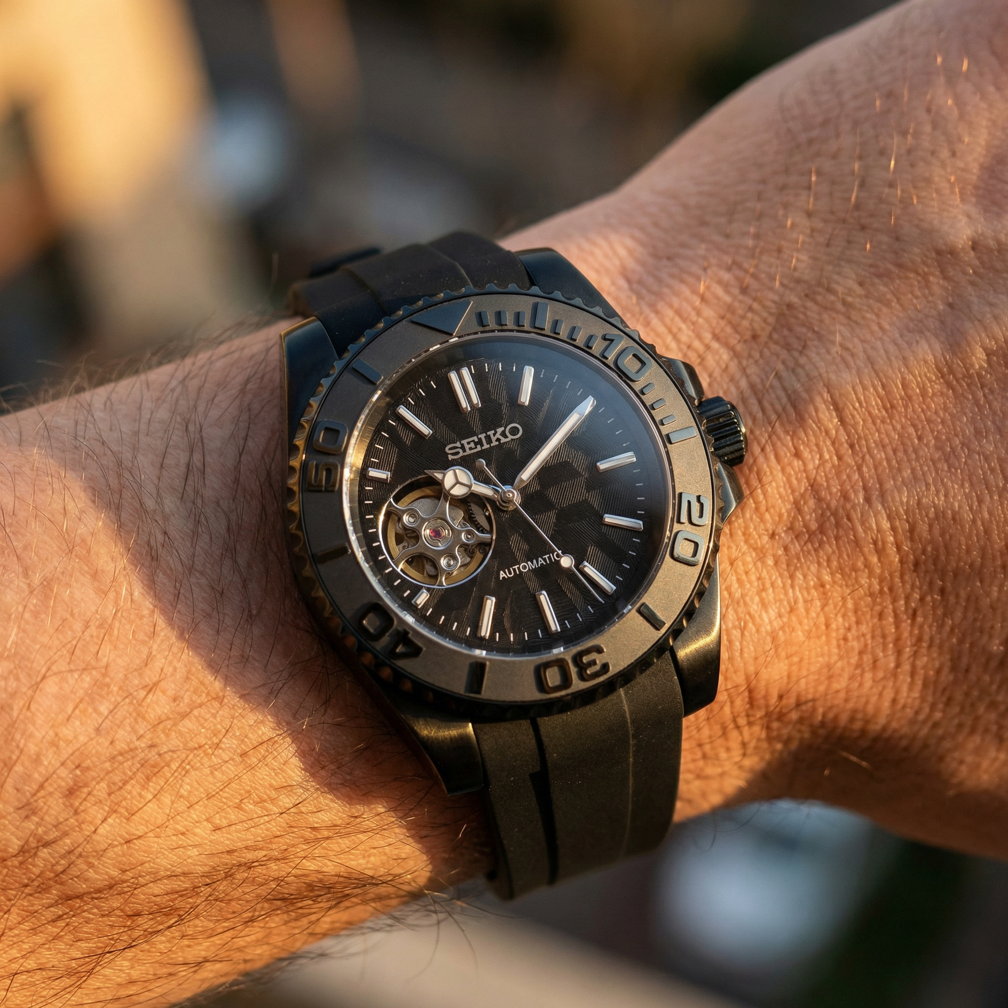 Mod Submariner Open Heart Nero