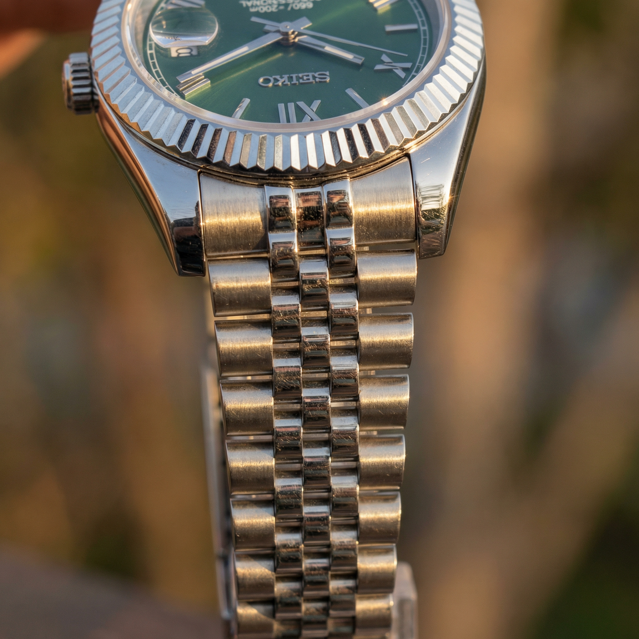 Mod Datejust Green Roman