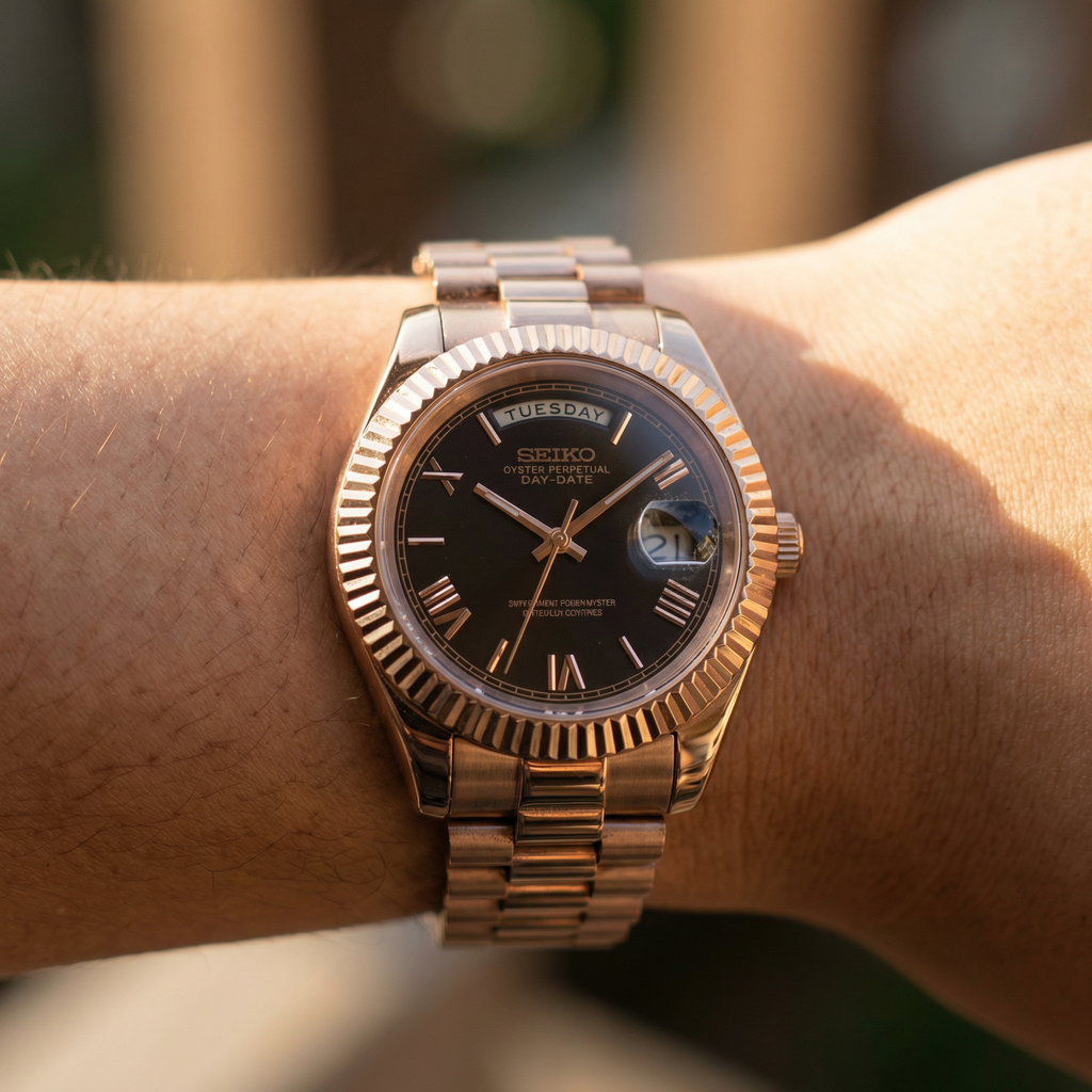 Mod Day-Date Oro Rosa Quadrante Nero