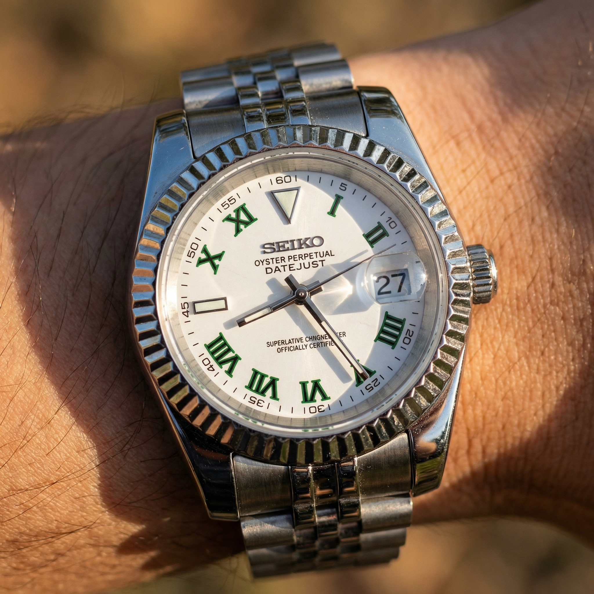 Mod Datejust White Wimbledon