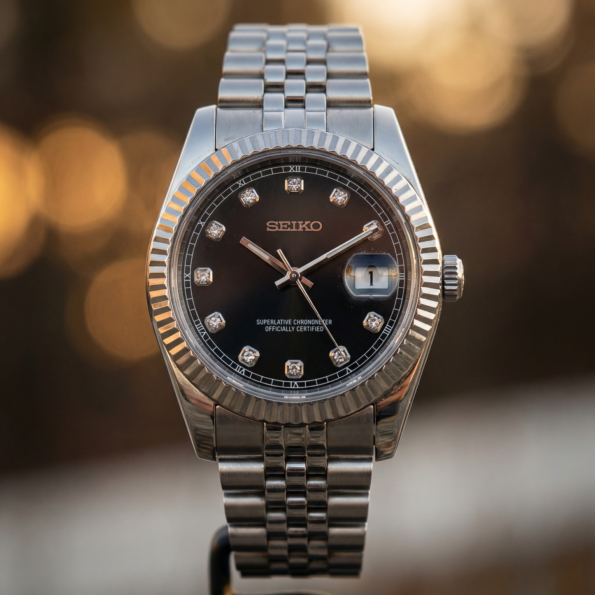 Mod Datejust Black Diamond