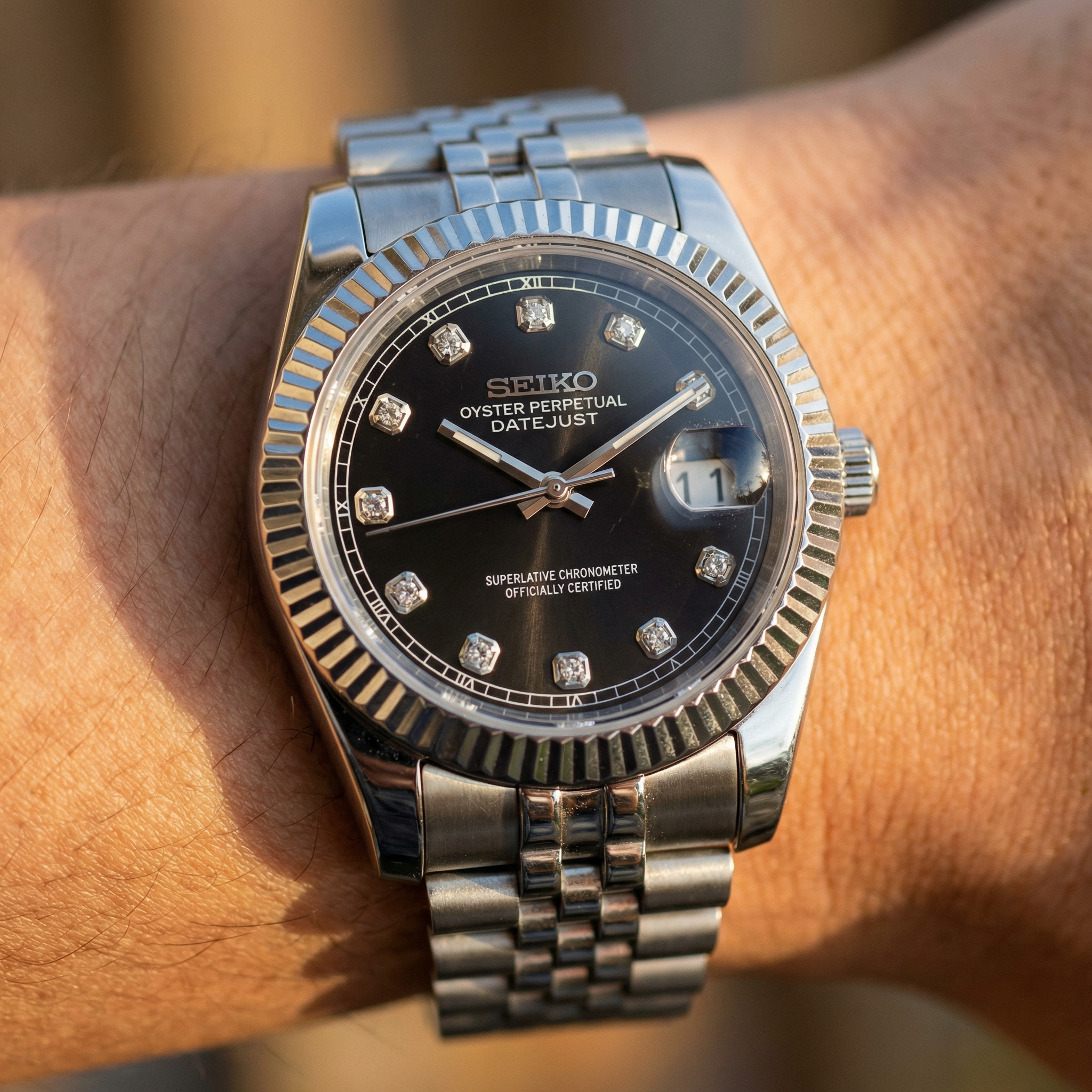 Mod Datejust Black Diamond